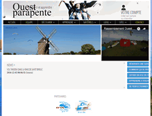 Tablet Screenshot of ouestparapente.com